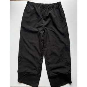 Misslook Black Lightweight Corduroy Cropped Pants Size 2XL